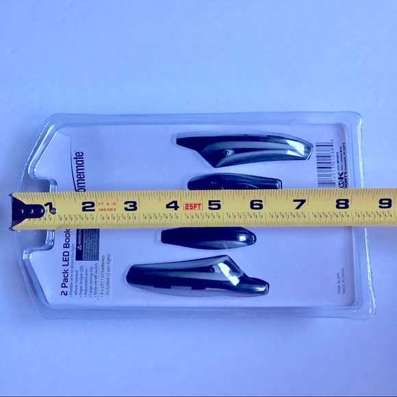 NEW HOMEMATE LED Book Lights Black 2pk w/ Batteries - Picture 8 of 13